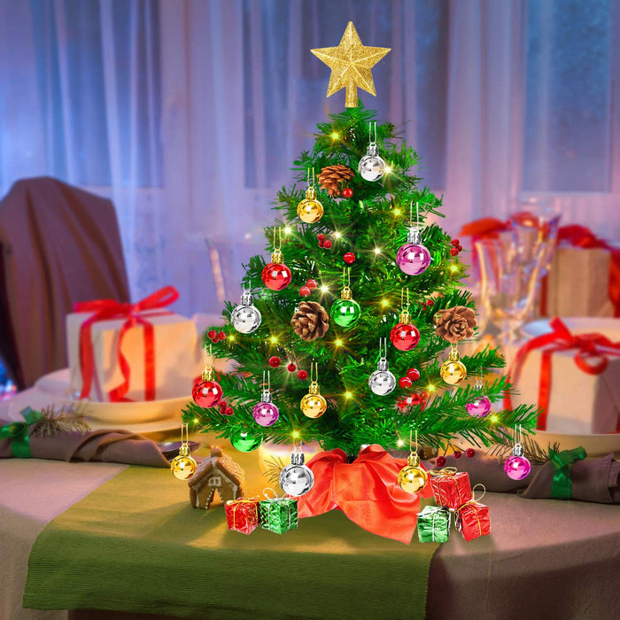 20 Tabletop Mini Christmas Tree, Artificial Small Xmas Tree Decor wit —  CHIMIYA